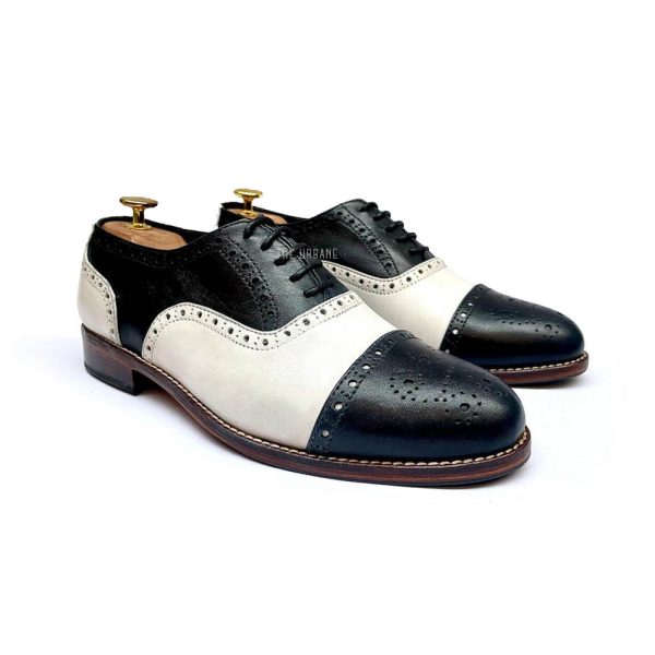 all leather spectator two tone oxford